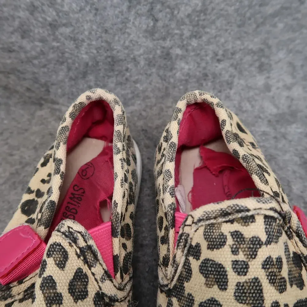 Swiggles Shoes Toddler 9 Sneakers Leopard Animal Print Casual Flat Slip On Kids