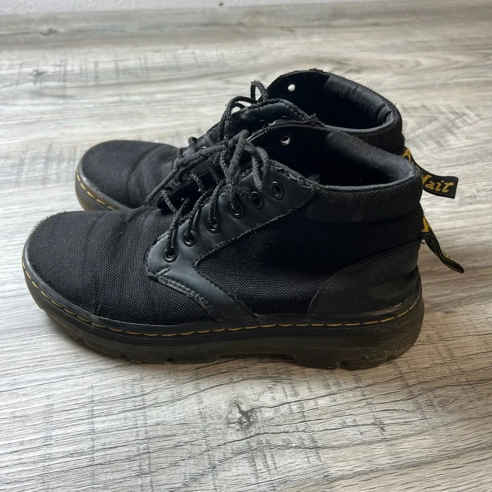 Dr. Martens Bonny Boots Mens 7 Black Nylon Leather Chukka Utility Gorpcore Doc