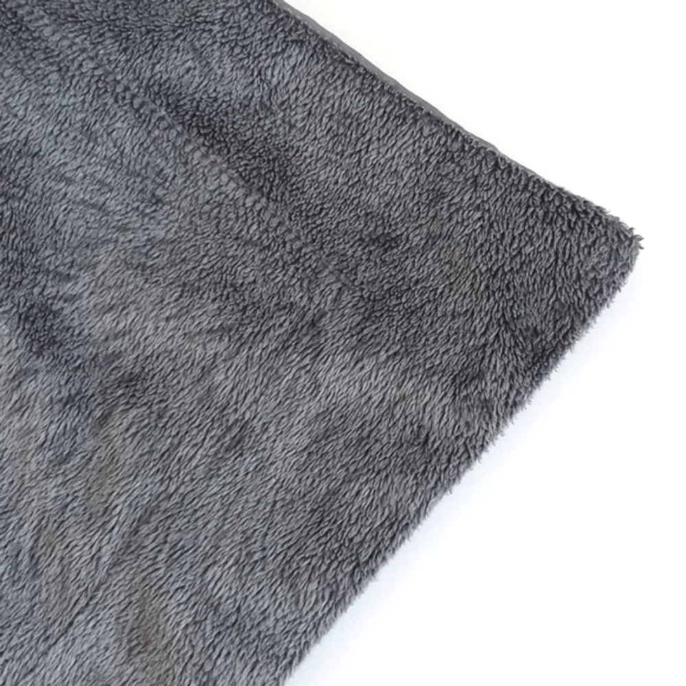 Set of 2 Soft Blue Grey Sherpa Style Pillow Shams Standard Size x2