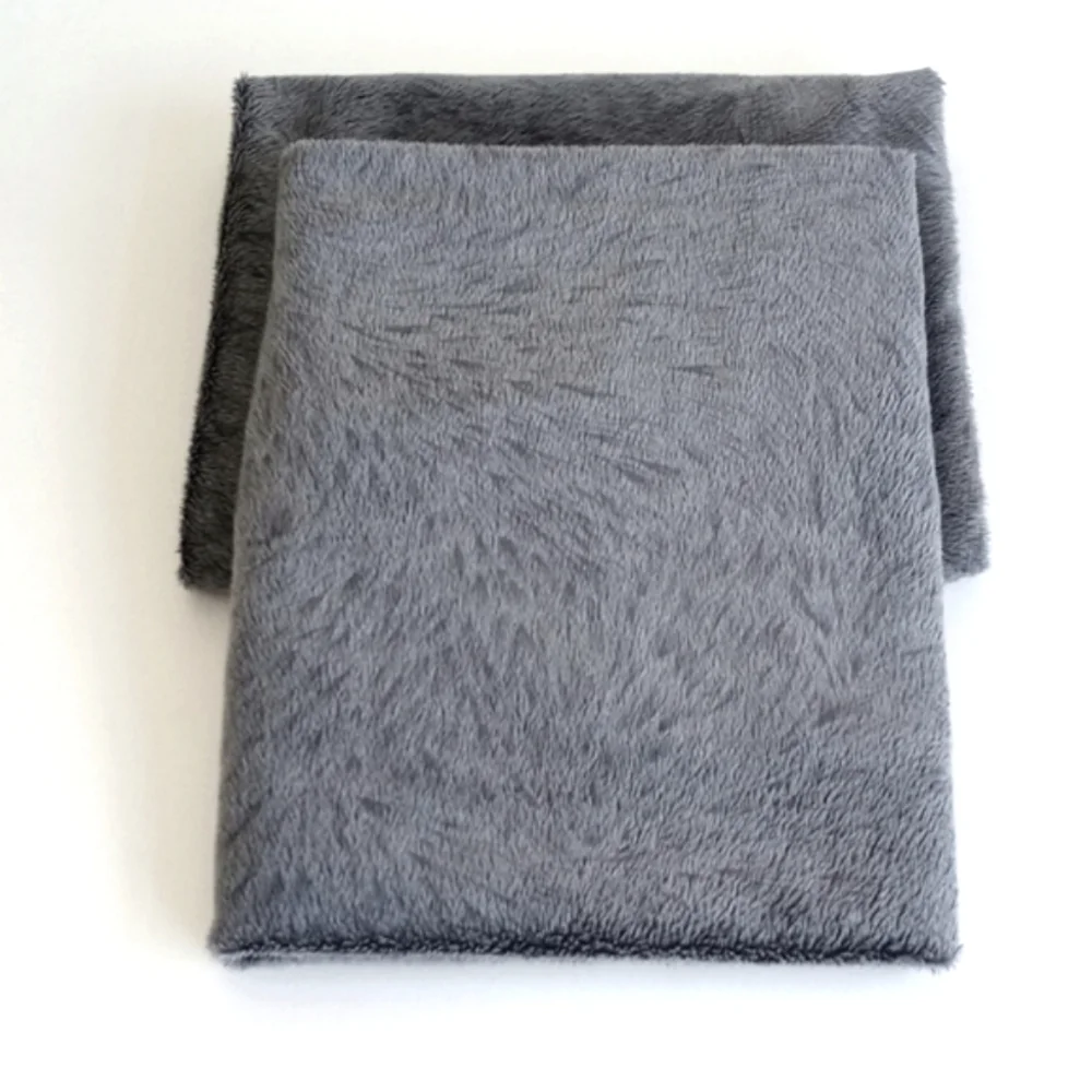 Set of 2 Soft Blue Grey Sherpa Style Pillow Shams Standard Size x2