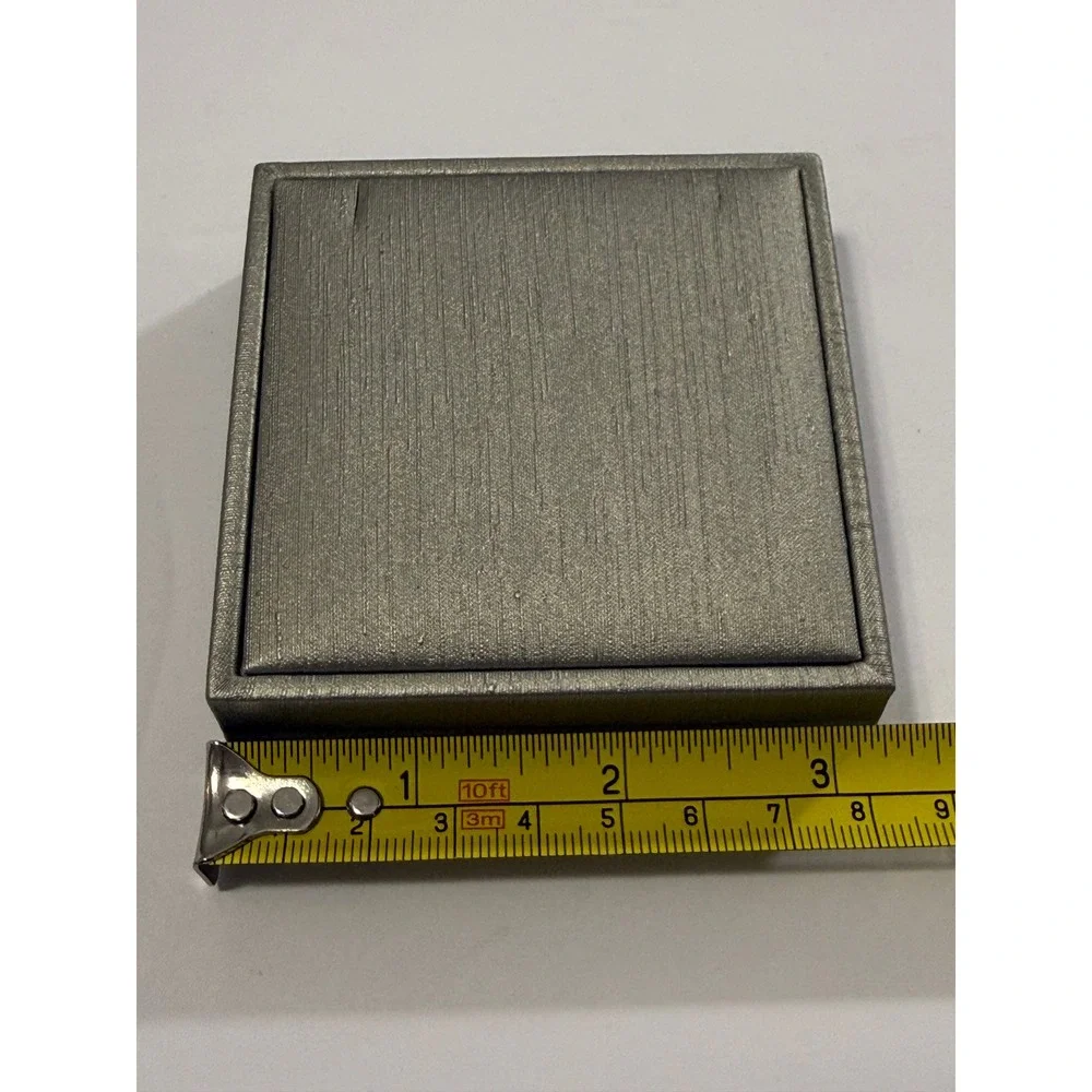 Square Pendant Necklace Jewelry Display‎ Box Holder Case Tray Gray