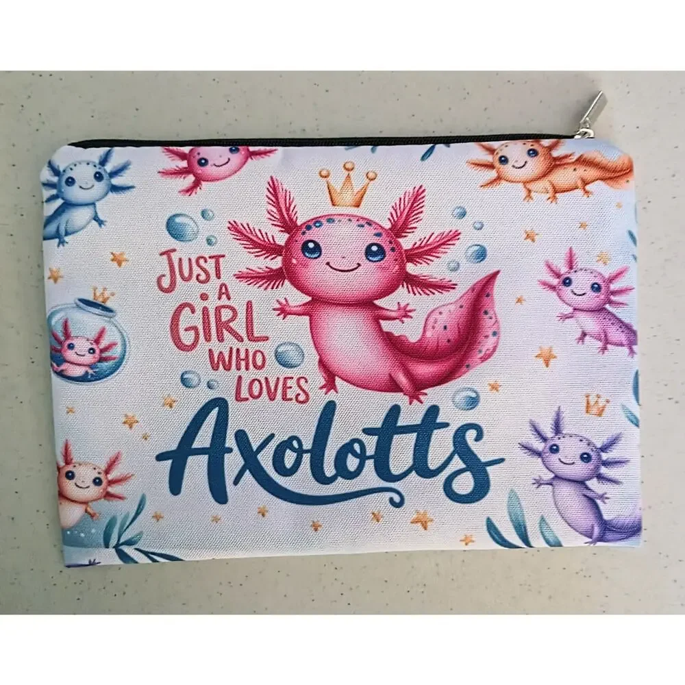 Axolotl cosmetic pouch