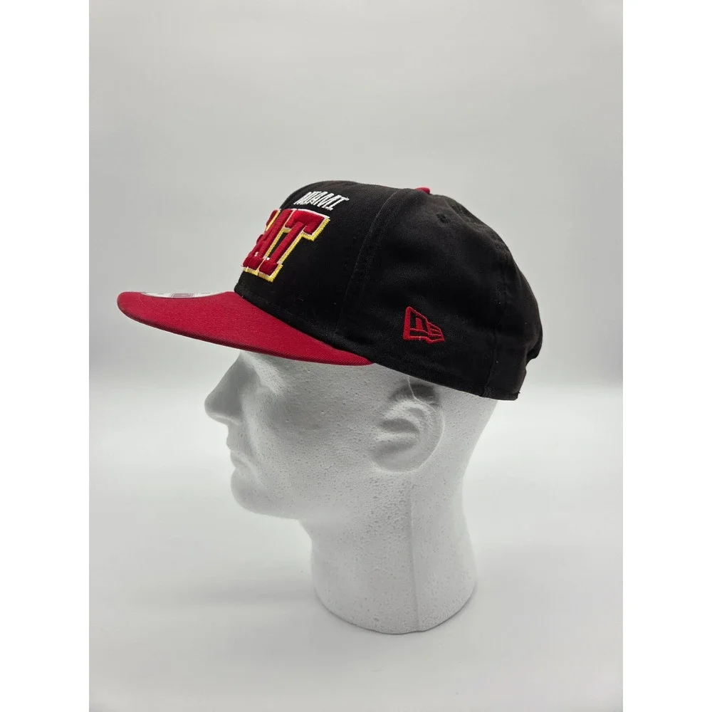 Vintage‎ Miami Heat New Era 9FIFTY Snapback Hat Black Red 2011 NBA Big Three Era