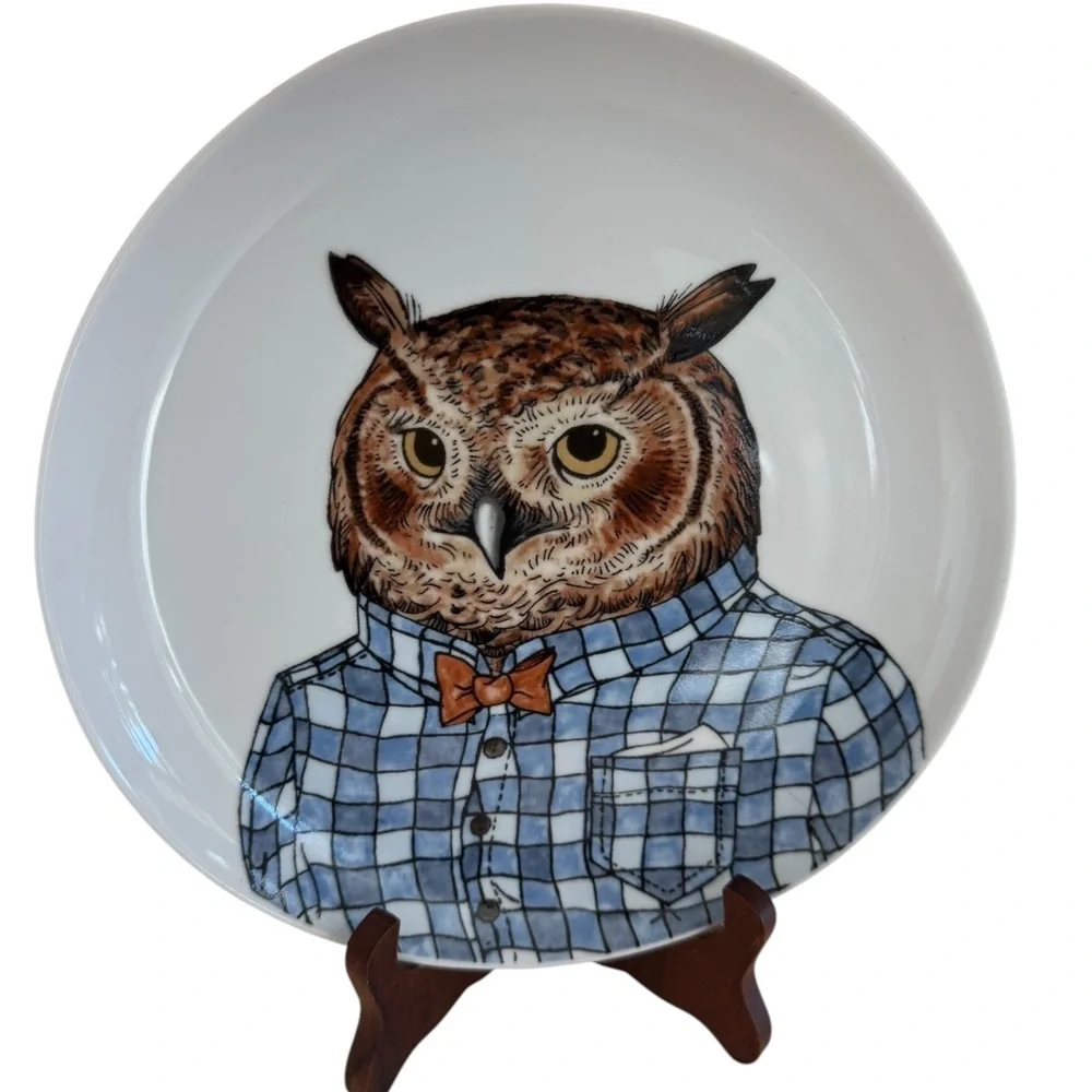 West Elm Rachel Kozlowski Dapper‎ Animal Owl Plate