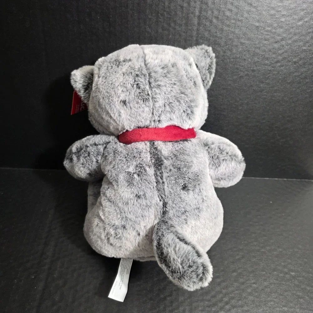 PetSmart‎ Plush Dog Toy Lucky the Cat Gray Squeaker Stuffed Animal LUXE SOFT New