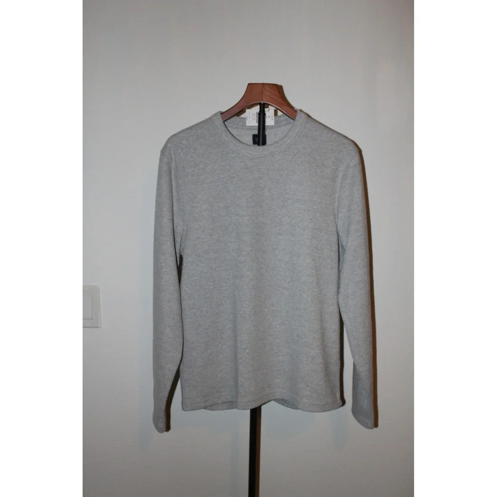 J.Crew Men's Textured Knit Long Sleeve Crewneck Heather Grey CL388 Size M NWT