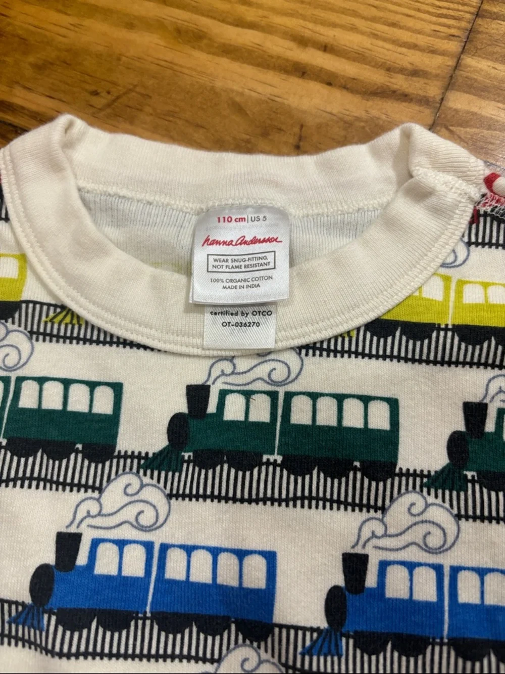 Hanna Andersson Size 5 Trains Pajama Top