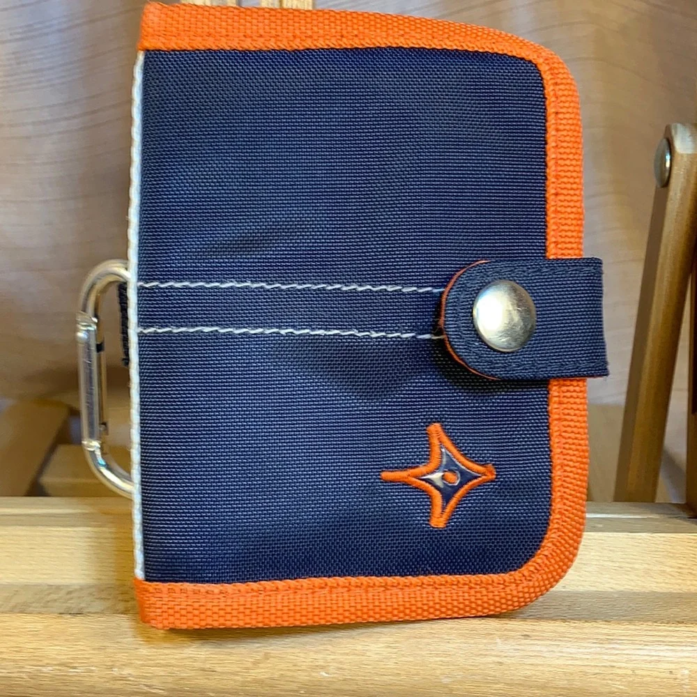 Wallet w/carabiner and zip around coin poch