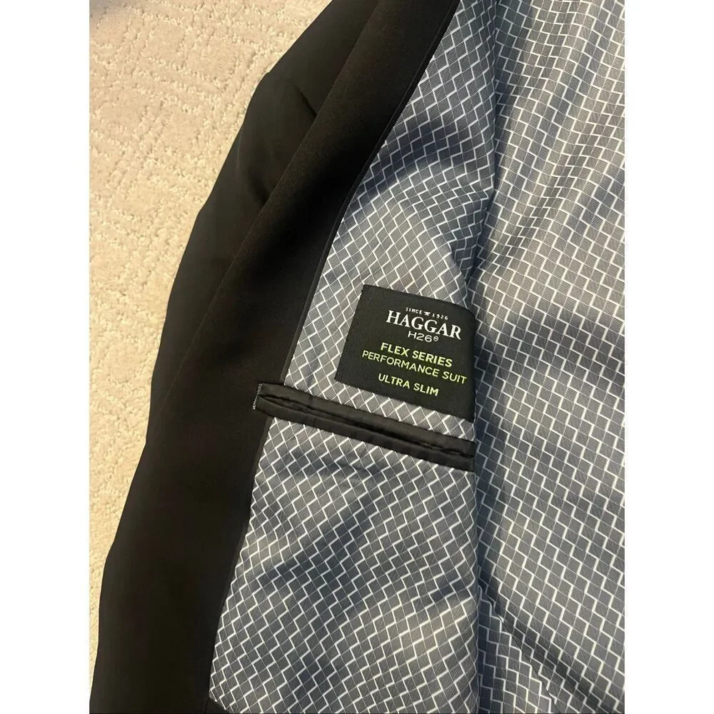 Haggar H26 Men’s Flex Series Performance Suit Jacket Ultra Slim 40R