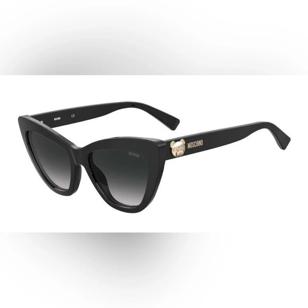 Moschino Teddy Bear Collection MOS122S Black Cat-Eye Sunglasses NIC
