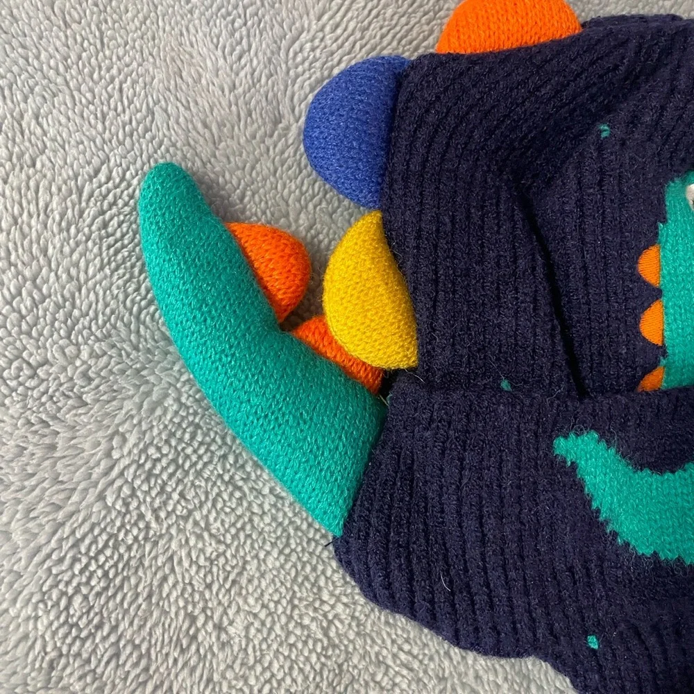 Kids Dinosaur Knit Beanie Hat