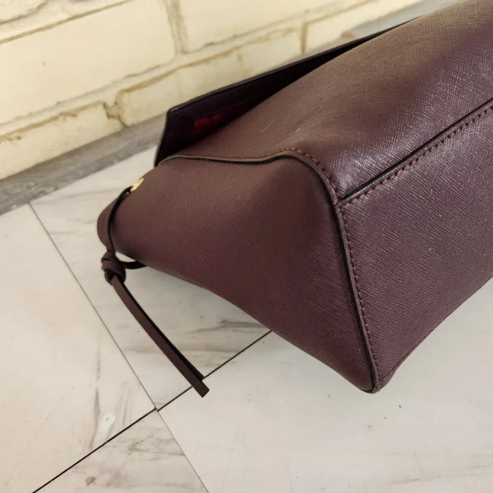 Euc Kate Spade Lilah Laurel Way Burgandy Leather Crossbody Bag