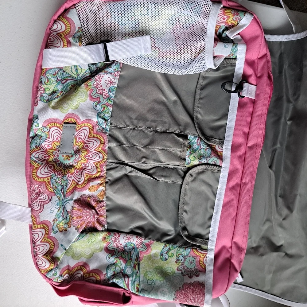 High Sierra Large Pink Floral Messenger Bag