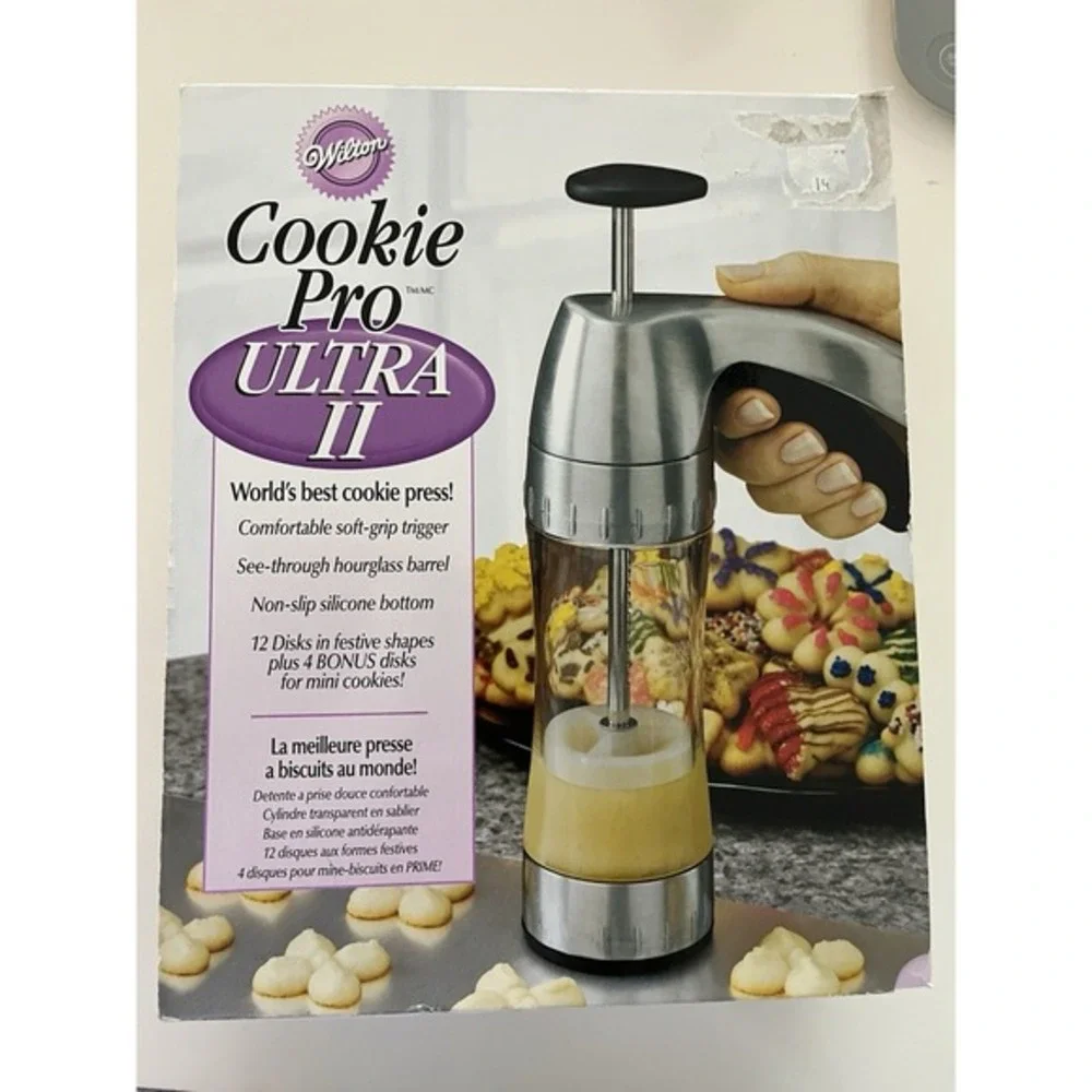 Wilton Cookie‎ Pro Ultra II Cookie Press 16 Shaping Disks Box Booklet Complete