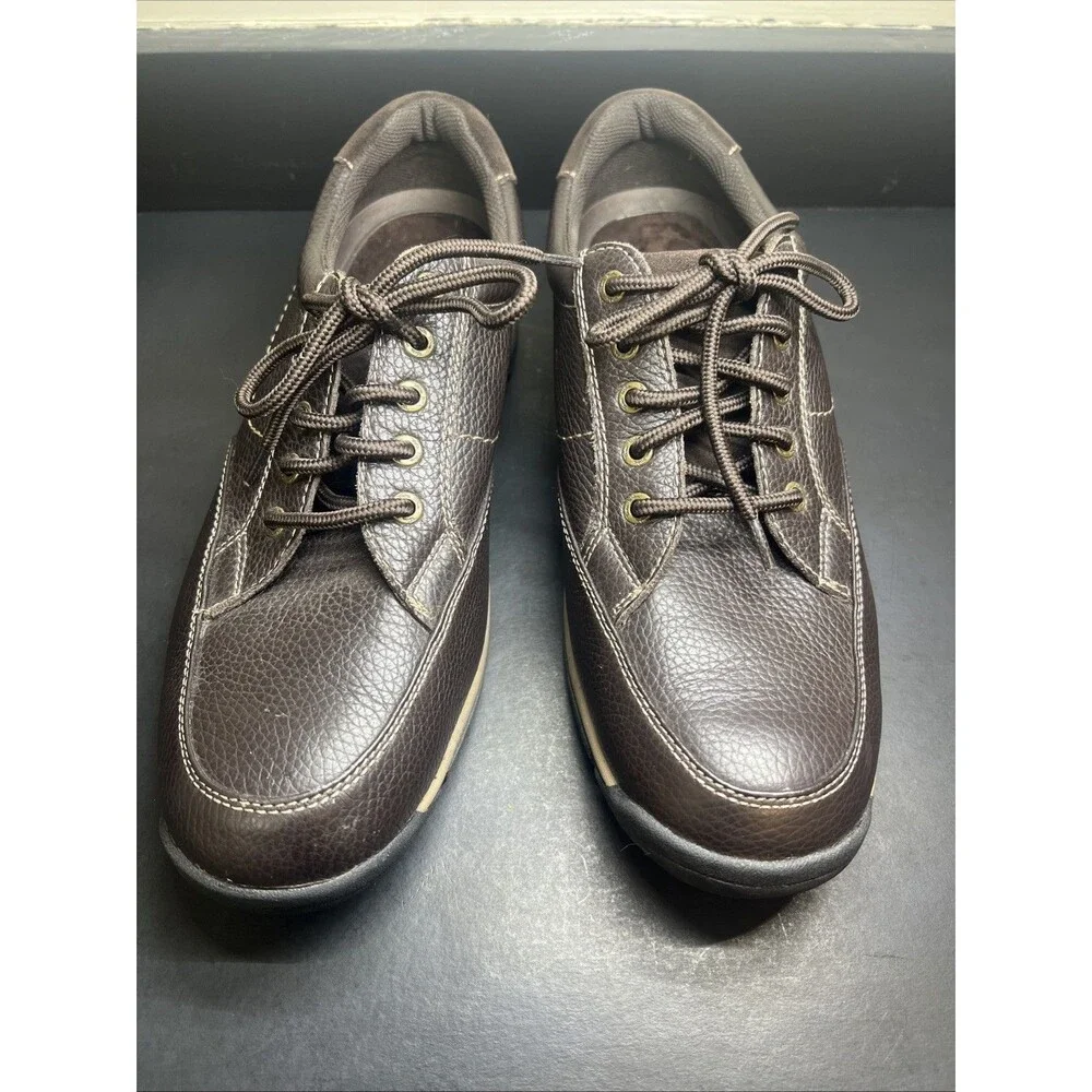 ADRIAN Men's Brown Leather Upper Wide Dress Casual‎ Shoes US 11W
