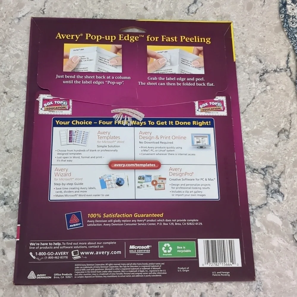 Shipping Labels, Business Cards, Specialty Printer Paper See Detailed List