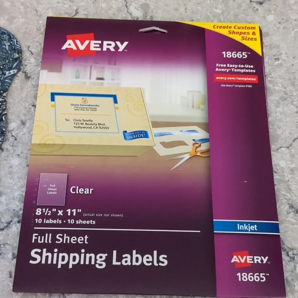 Shipping Labels, Business Cards, Specialty Printer Paper See Detailed List