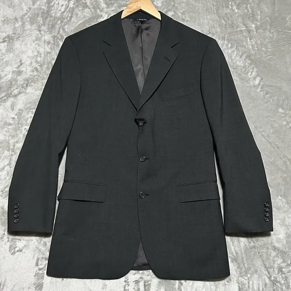 Vintage Brooks Brothers BrooksEase Blazer Mens Size 43L Gray Sport Coat Wool USA