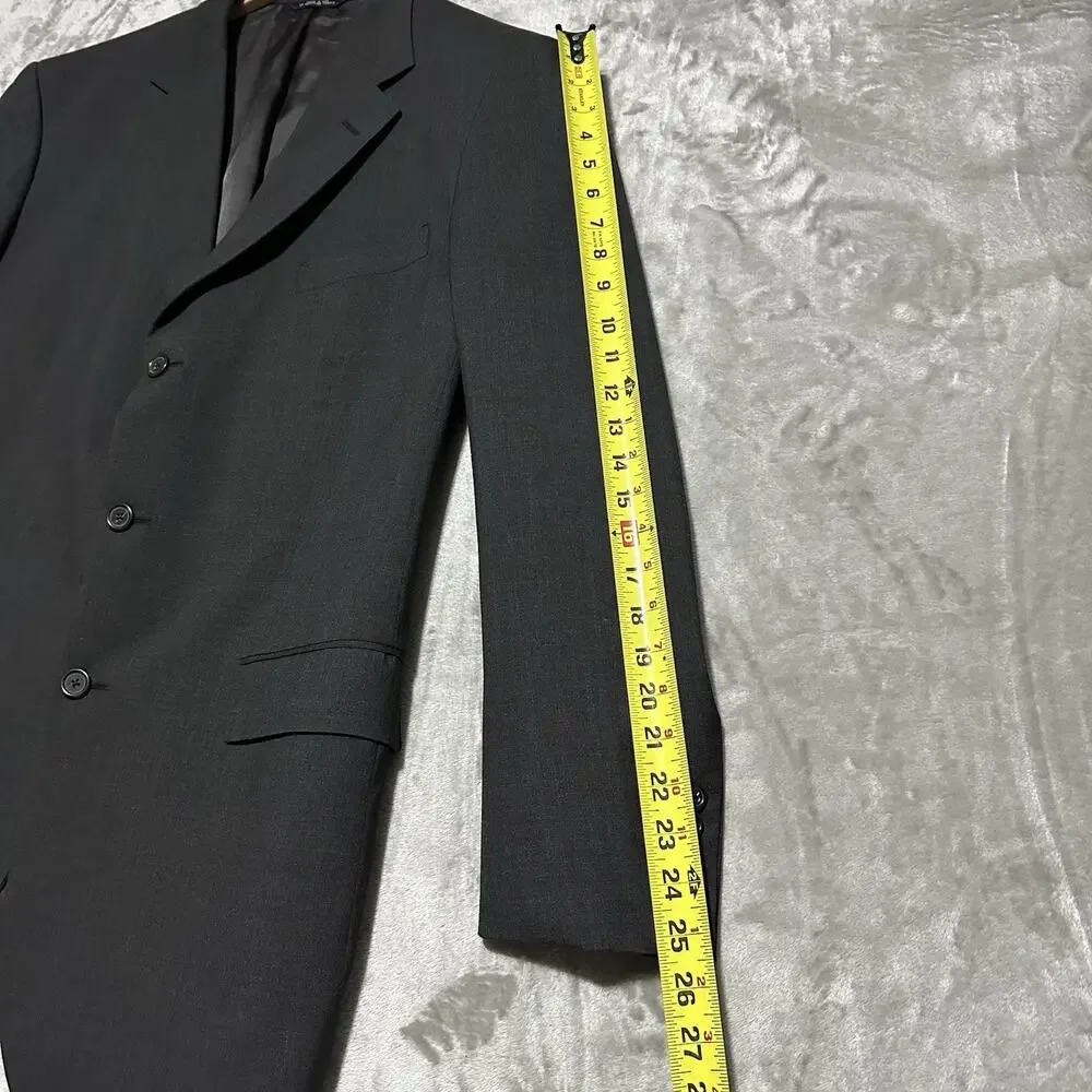 Vintage Brooks Brothers BrooksEase Blazer Mens Size 43L Gray Sport Coat Wool USA