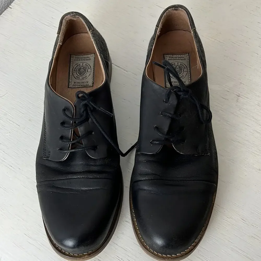 Sneaky Steve mens Brac black leather oxfords size 10