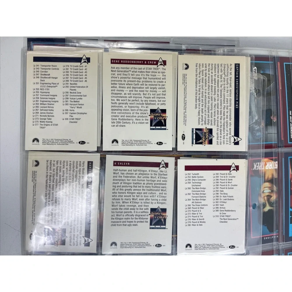 1991 Star Trek Impel Trading Cards Set #310 2h