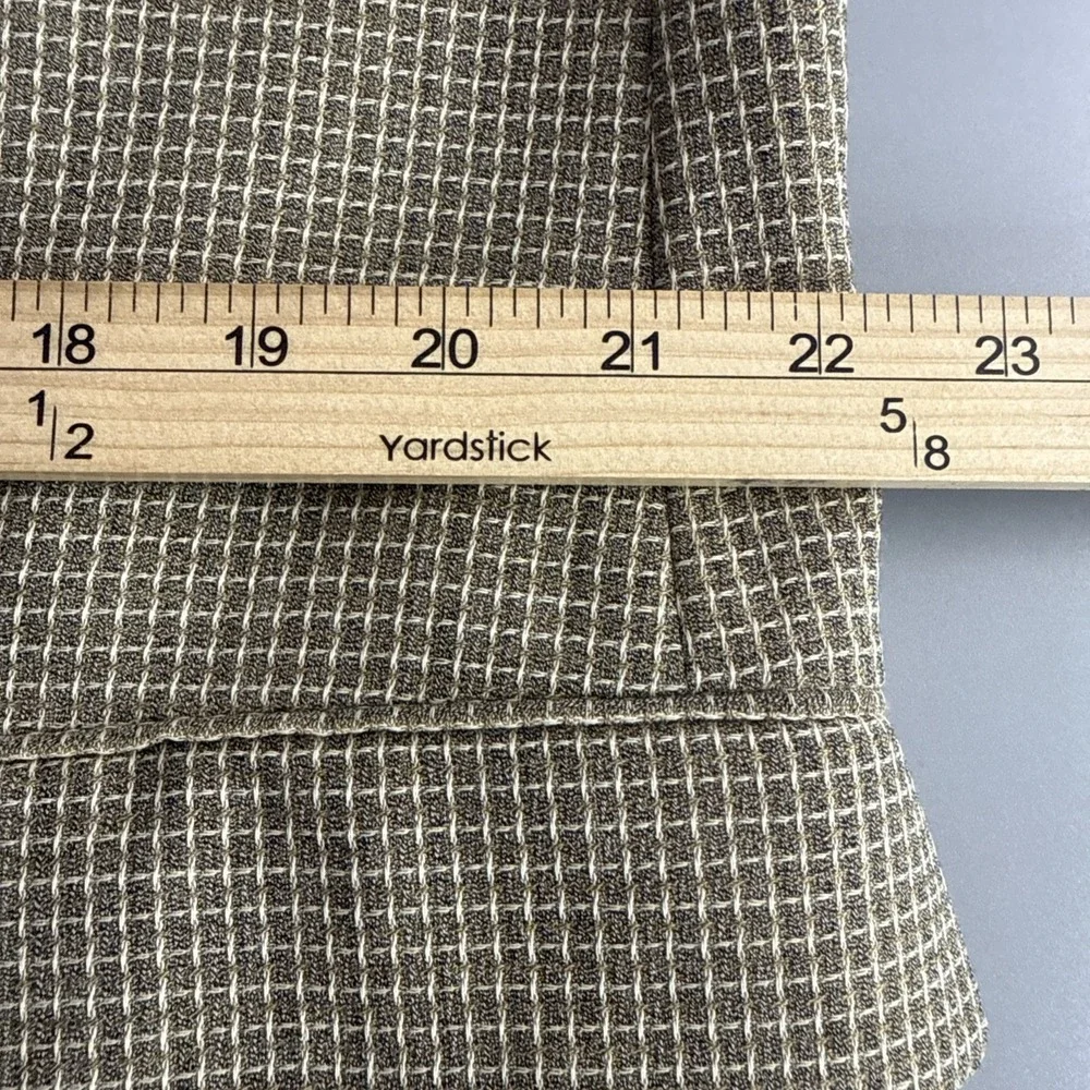 JACK VICTOR‎ Montreal Mens Virgin Wool Grid Tweed Sport Coat Blazer Tan Size 46R