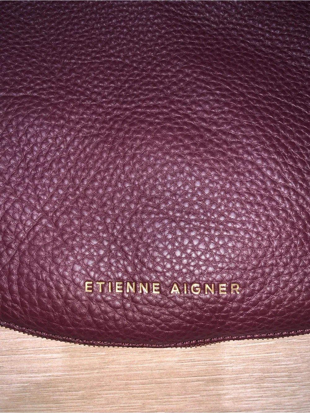 Etienne Aigner Moda Hobo Bag Burgundy Suede & Leather 100% Genuine Leather