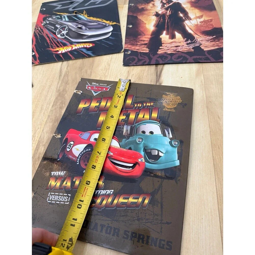 Set of 4 Action & Movie-Themed Folders (Spider-Man, Cars, Hot Wheels, Pirates)