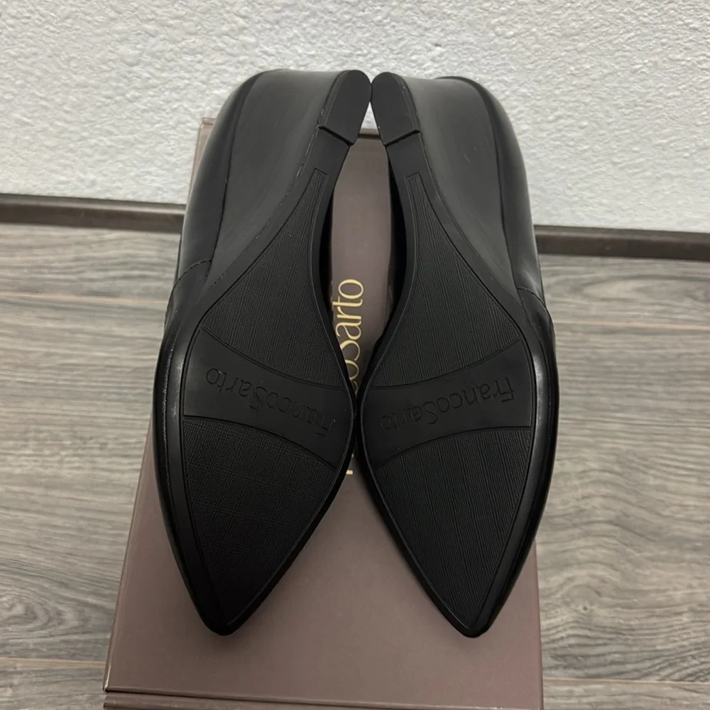 FRANCO SARTO Frankie Wedge Pumps In Black Leather