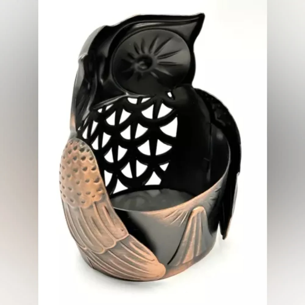 Bronze Metal Owl Soap / Candle holder