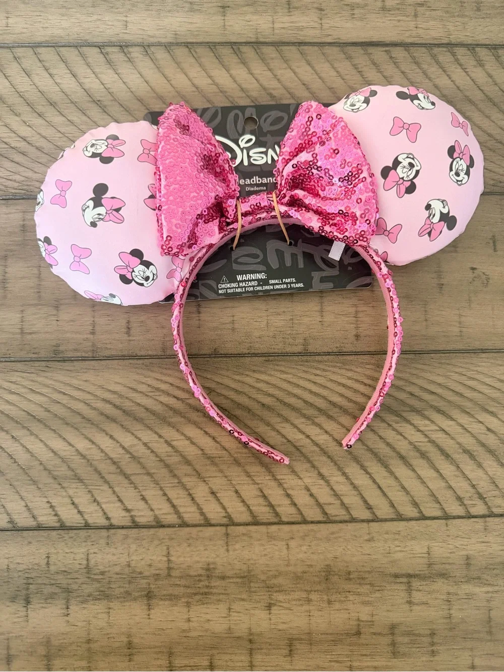 [Disney] NWT Pink Sequin Mickey Minnie Ears