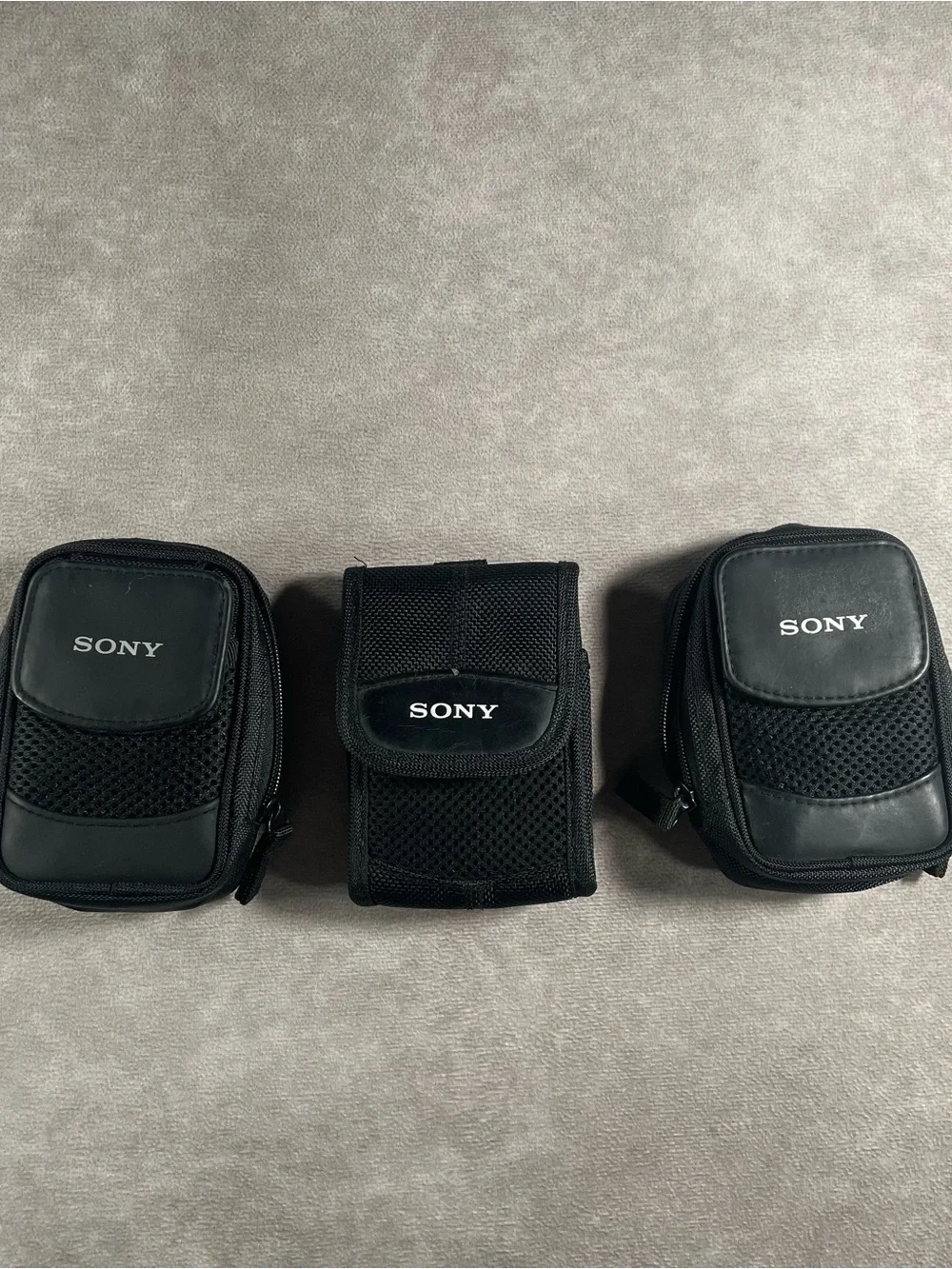 Sony Black Compact Camera Pouch Trio