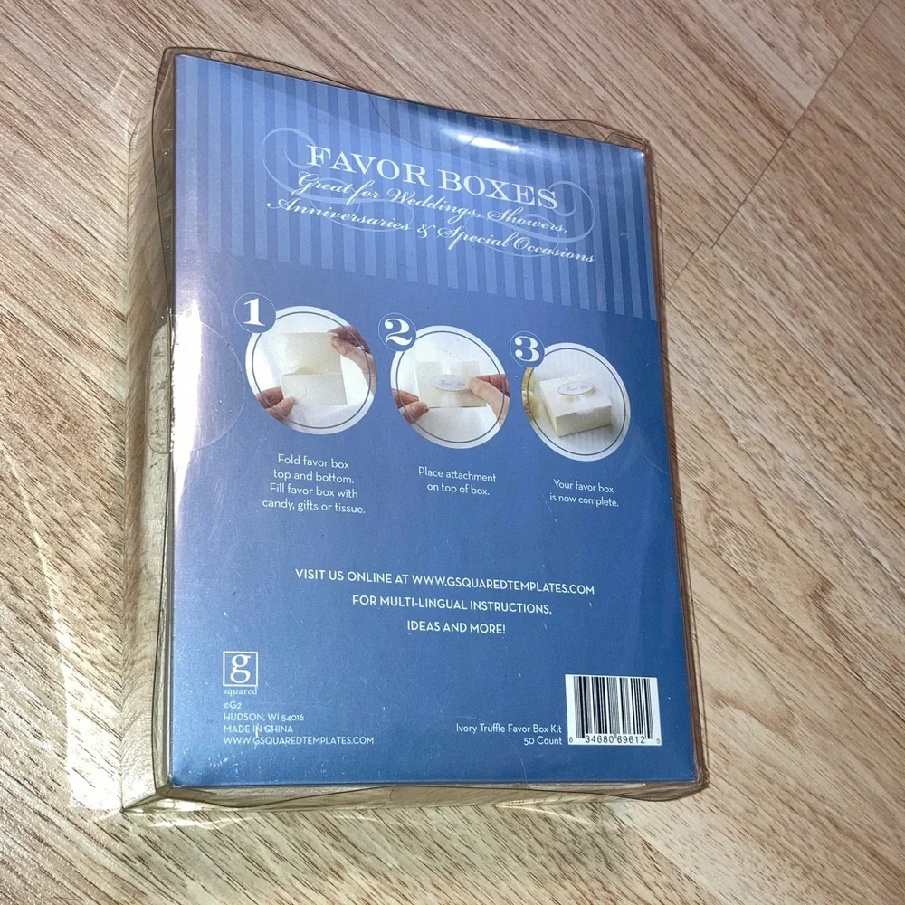 Ivory Favor Boxes - 50 Count