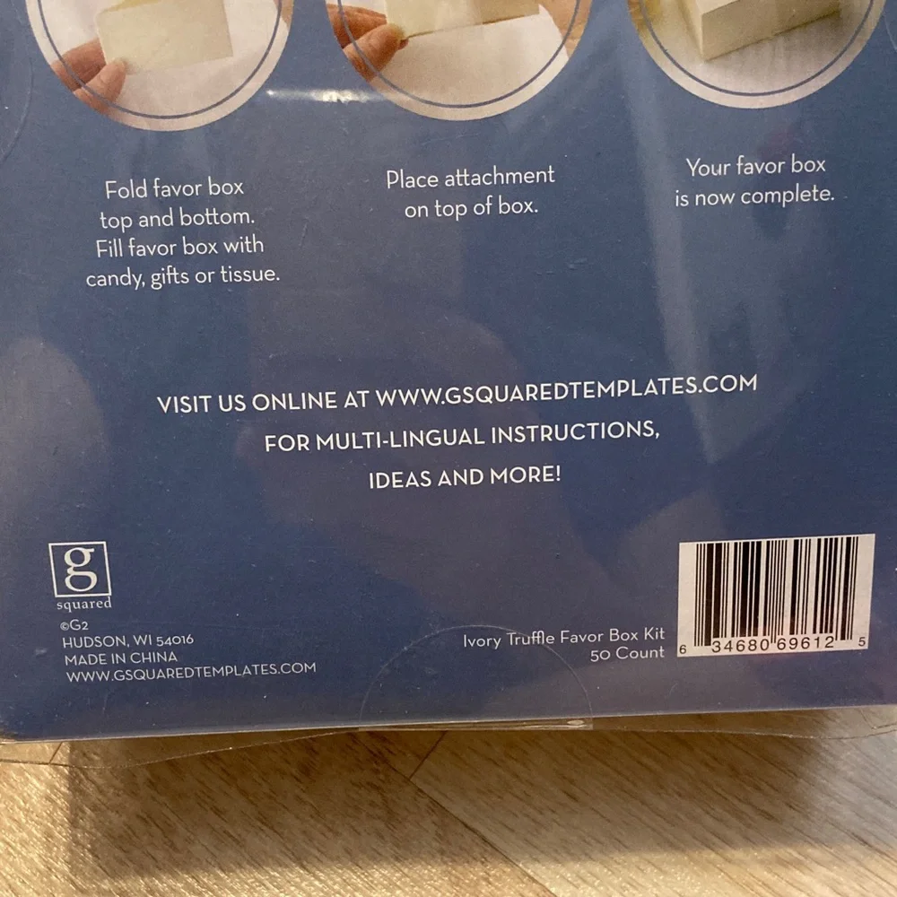 Ivory Favor Boxes - 50 Count