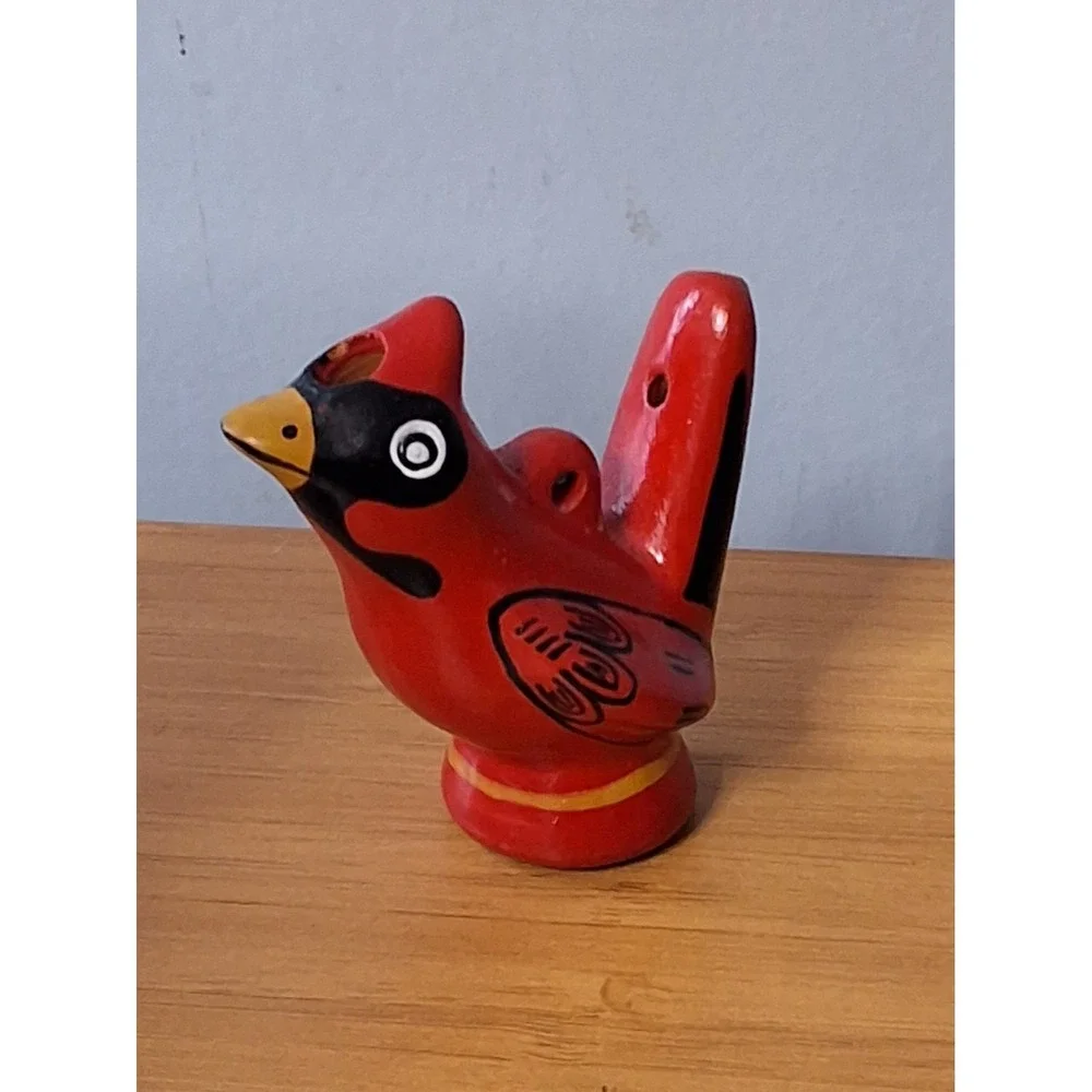 Vintage Peruvian Bird Water Whistle, Hand-Painted VGVC!