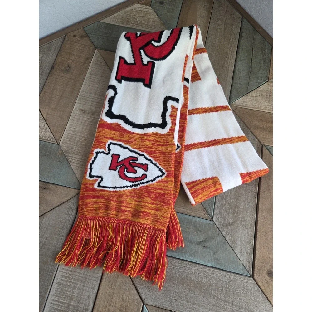Kansas City KC Chiefs NFL Warm Knitted Scarf Red/Yellow/White/Black FOCO‎