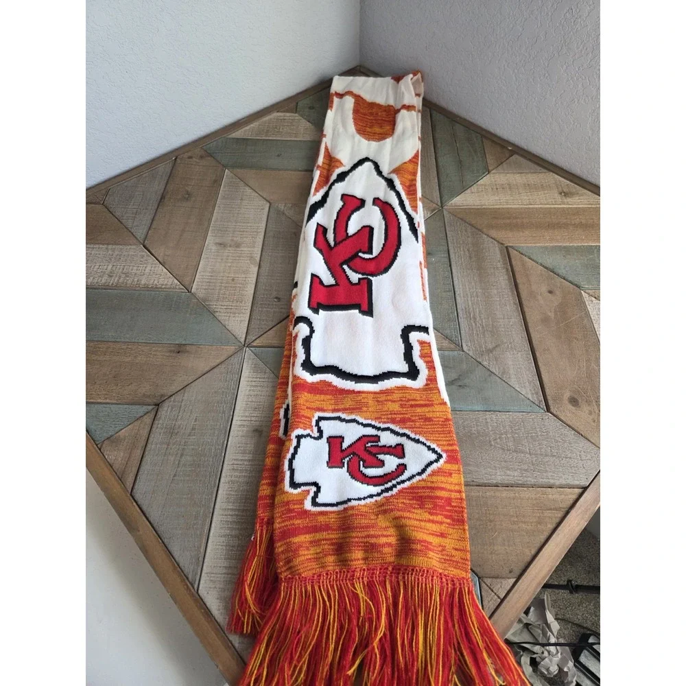 Kansas City KC Chiefs NFL Warm Knitted Scarf Red/Yellow/White/Black FOCO‎