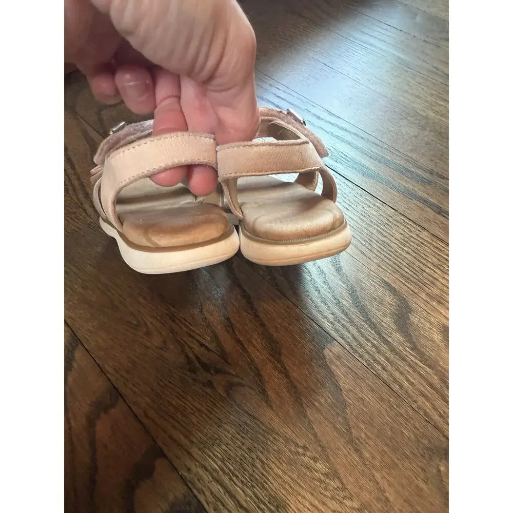 Stride Rite Whitney Sandal Leather Memory Foam Pink Girls Sz 8W