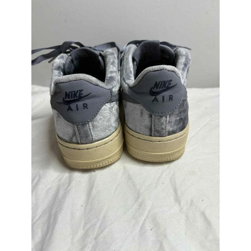 Nike Air Force 1 GS Dark Sky Blue Velvet LV8 Sneakers Size 4.5Y