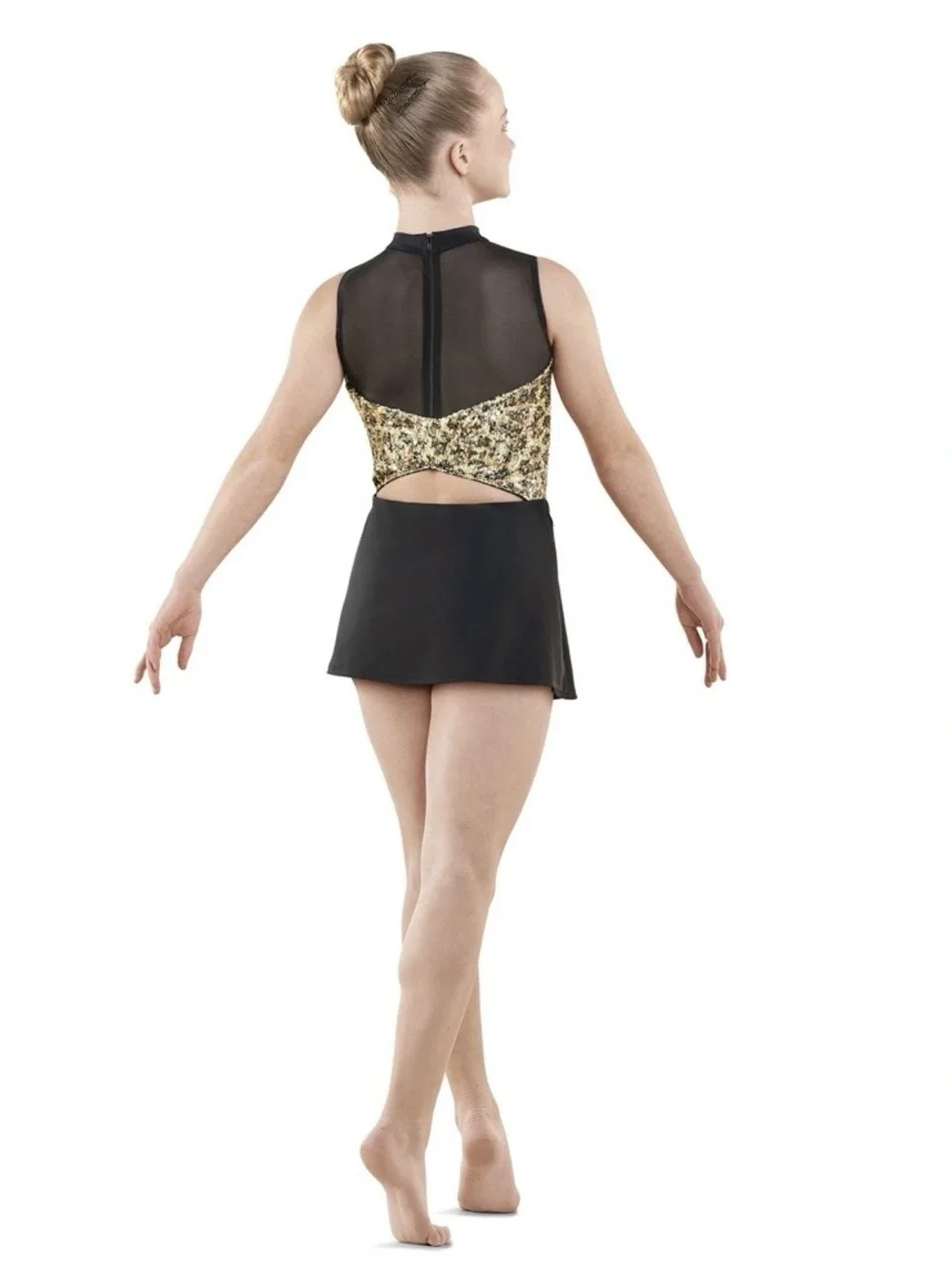 Tenth House | Thrive Gold Sequin and Black Dance Skirt Top Set, LC