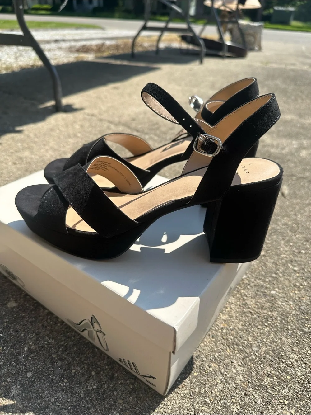 a new day black suede