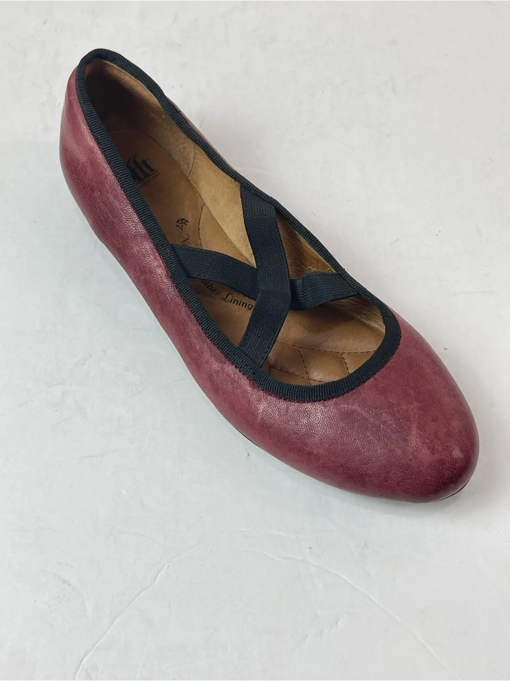 Sofft Barris Burgundy Leather Mary Jane Ballet Flats Comfort Women Size US 9.5M