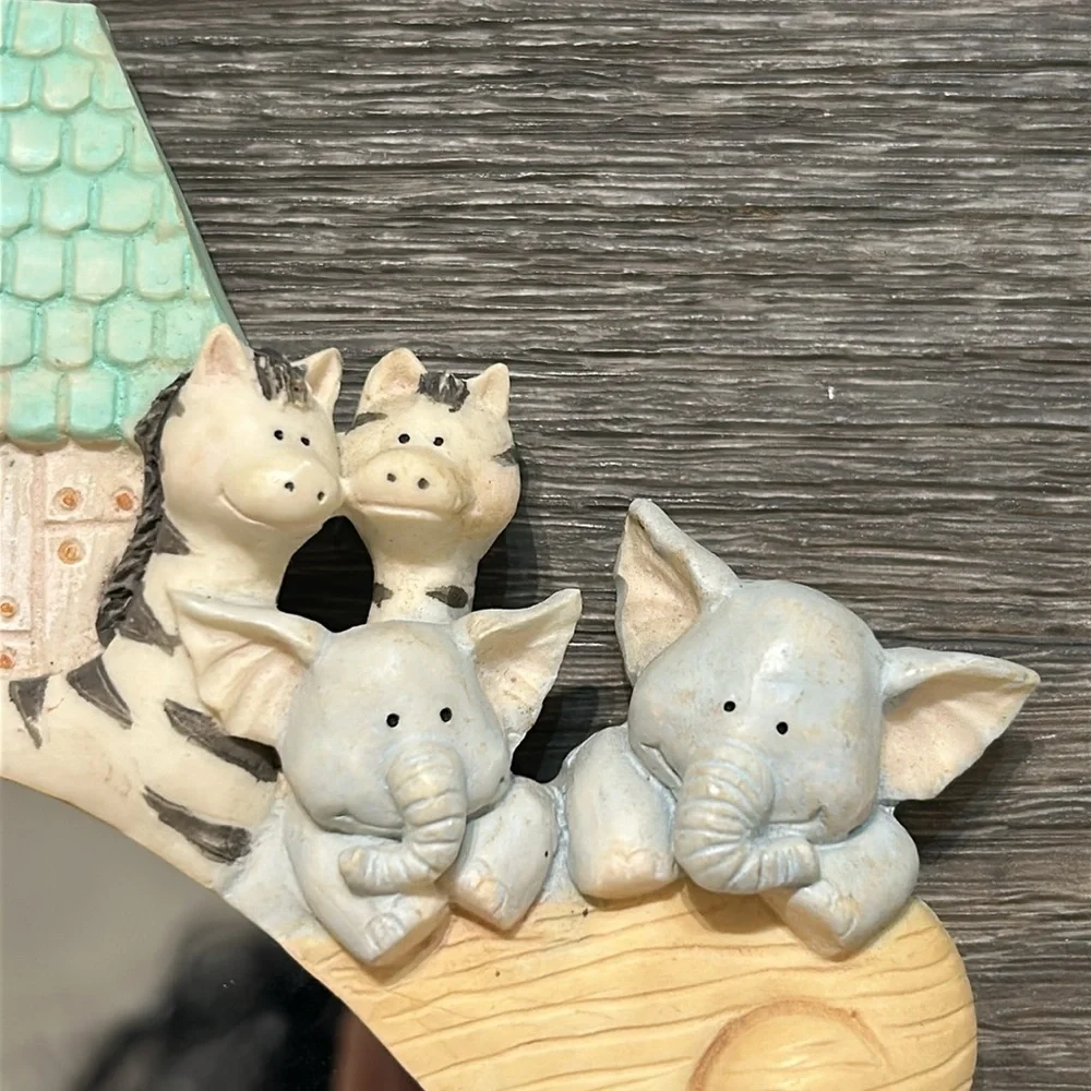 Russ Vintage Noah’s Ark Baby Nursery Mirror Room Decor Animals 90’s Shower Gift