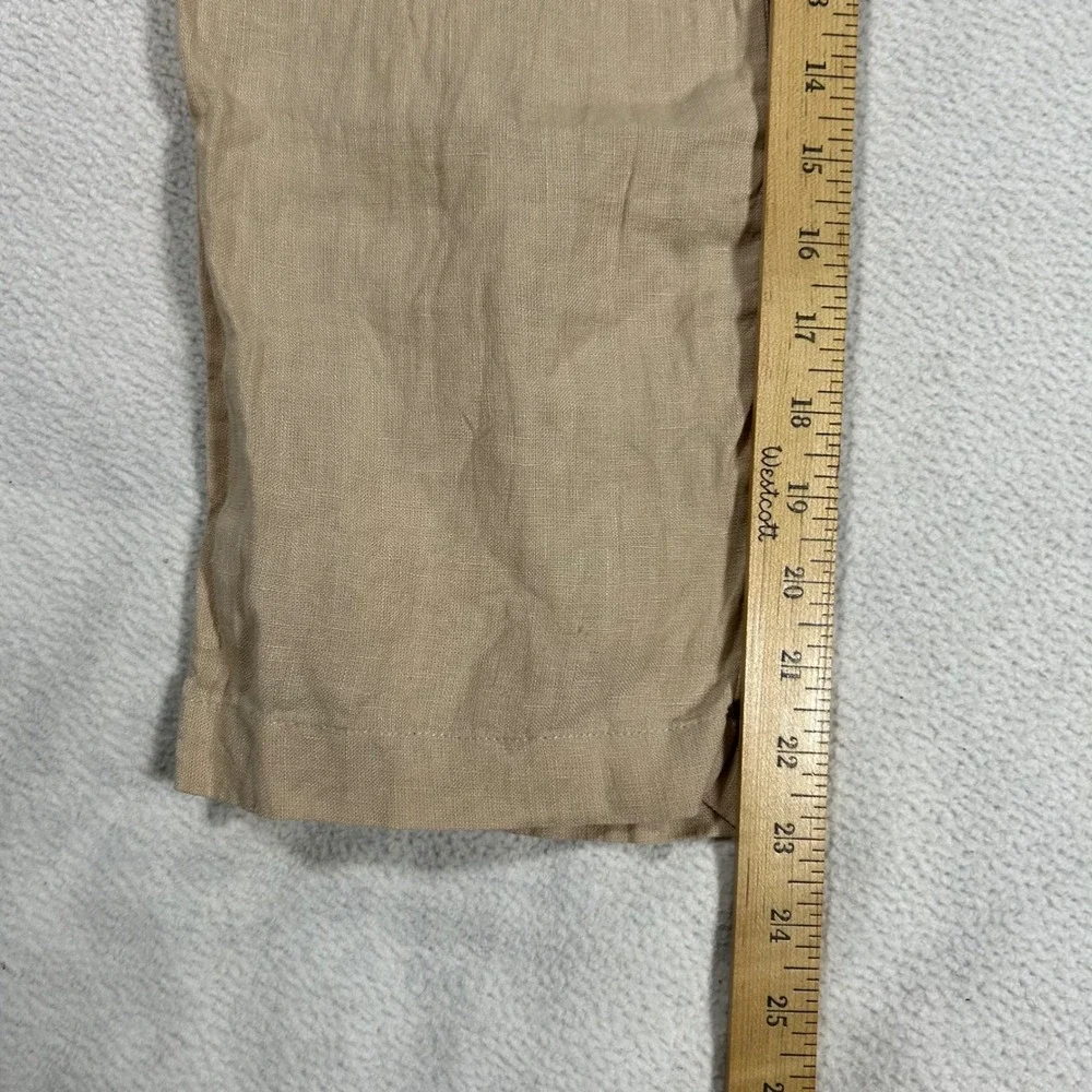Quince Linen Pants Mens XS Beige Elastic Waist Premium Flax Trousers