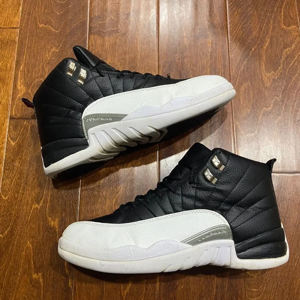 Jordan 12 Retro Playoffs 2019 Black White Sneakers CT8013-006 Men's Size 11