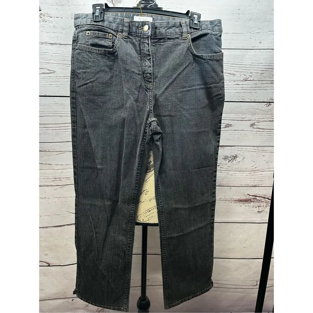 Van Heusen Womens Gray‎ Wash Stretch Denim Jeans Size 10 Short Casual Pants