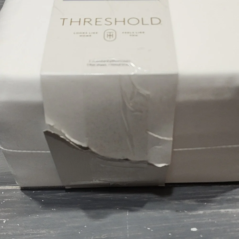 Threshold Hotel Sateen Sheet Set Full White 800 Thread Count 100% Cotton 4pc