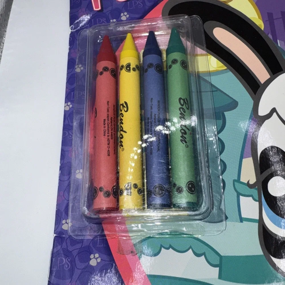 Littlest Pet Shop Coloring & Activity  Book 2007 Crayons HTF Rare LPS