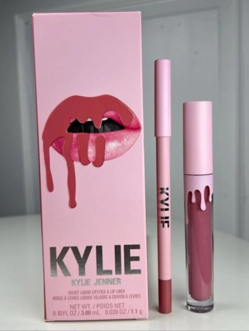 2 Kylie Lip Kit Lip Gloss & Pencil Duo (Pink, Rose)
