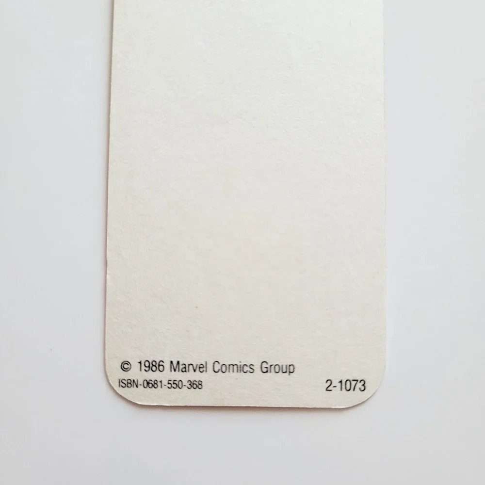 Vintage 80s Incredible Hulk Bookmark, paperboard 1986 Marvel Comics Group 2-1073